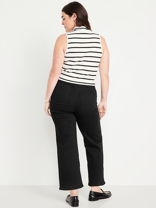 Image number 5 showing, High-Waisted Weekender Pull-On Crop Wide-Leg Jeans