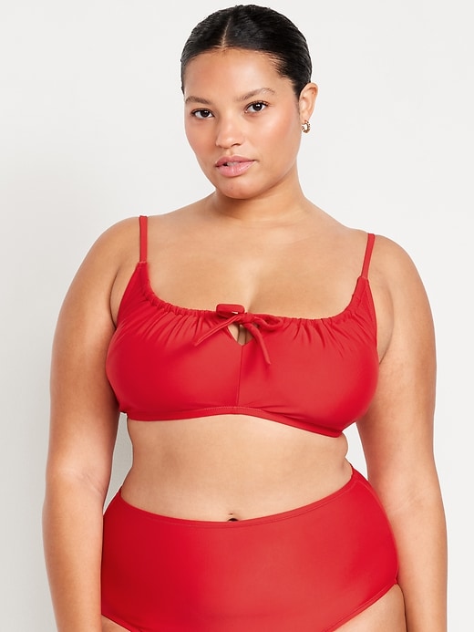 Image number 7 showing, Matte Ruched Bikini Swim Top