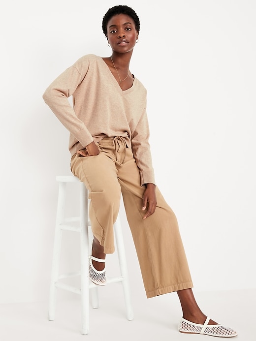 Image number 3 showing, SoSoft Lite Loose V-Neck Sweater