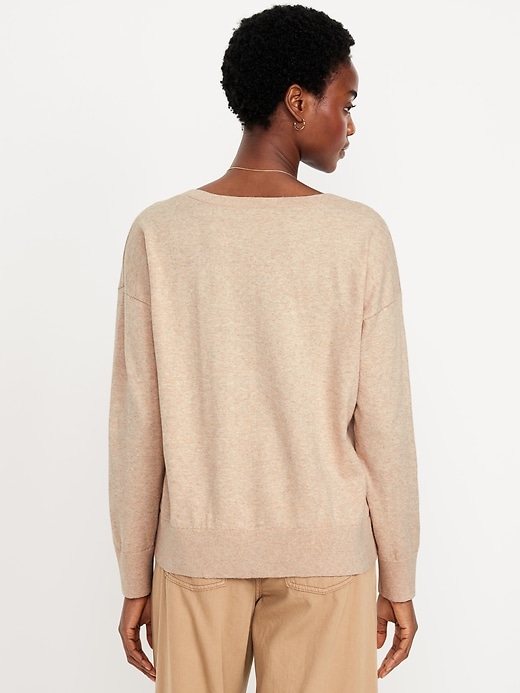 Image number 2 showing, SoSoft Lite Loose V-Neck Sweater