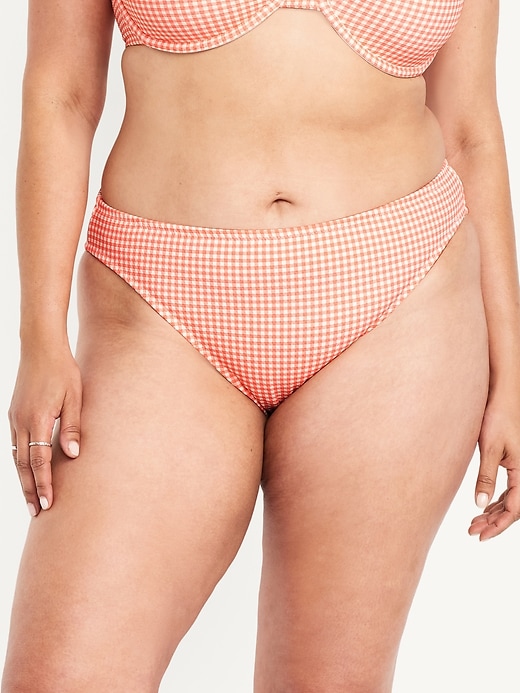 Image number 7 showing, Mid-Rise Textured Bikini Swim Bottoms