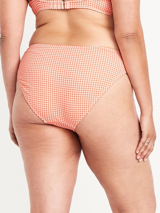 Image number 8 showing, Mid-Rise Textured Bikini Swim Bottoms