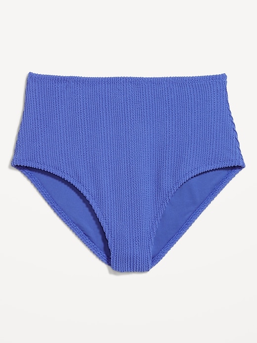 Image number 4 showing, High-Waisted Ribbed Bikini Swim Bottoms