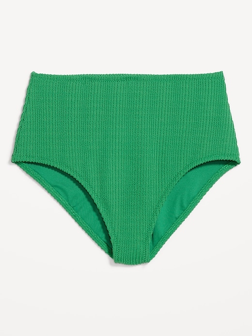 Image number 4 showing, High-Waisted Ribbed Bikini Swim Bottoms