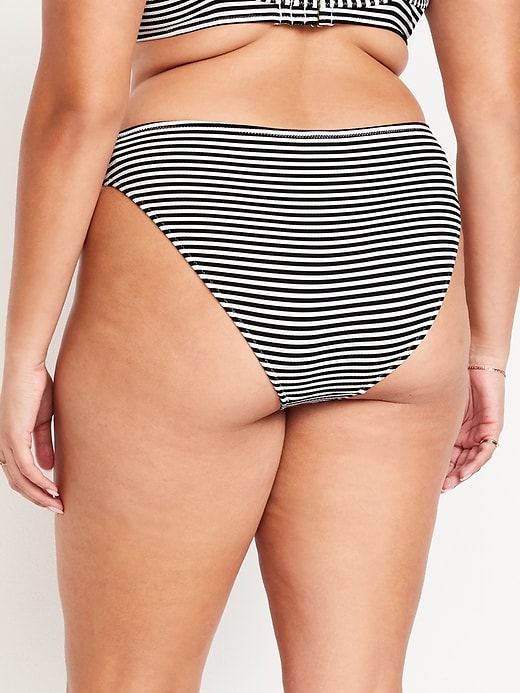 Image number 8 showing, Mid-Rise Textured Bikini Swim Bottoms