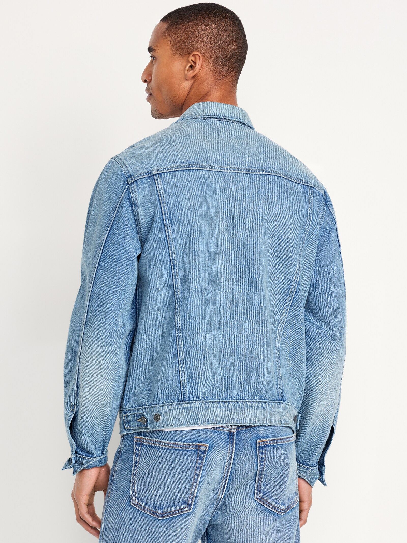 OLD GAP> Denim Trucker Jacket OLD GAP Denim White Trucker Jacket M