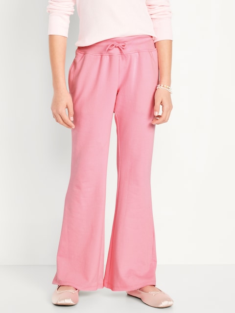 Pantalon en coton ouaté évasé à taille mi-basse pour fille