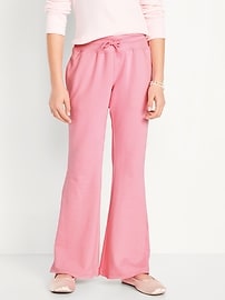 Image number 1 showing, Mid-Rise Flare-Leg Fleece Sweatpants for Girls