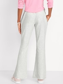 Image number 2 showing, Mid-Rise Flare-Leg Fleece Sweatpants for Girls