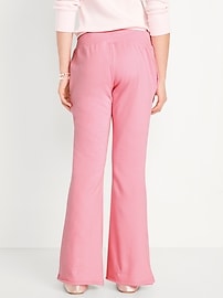 Image number 2 showing, Mid-Rise Flare-Leg Fleece Sweatpants for Girls