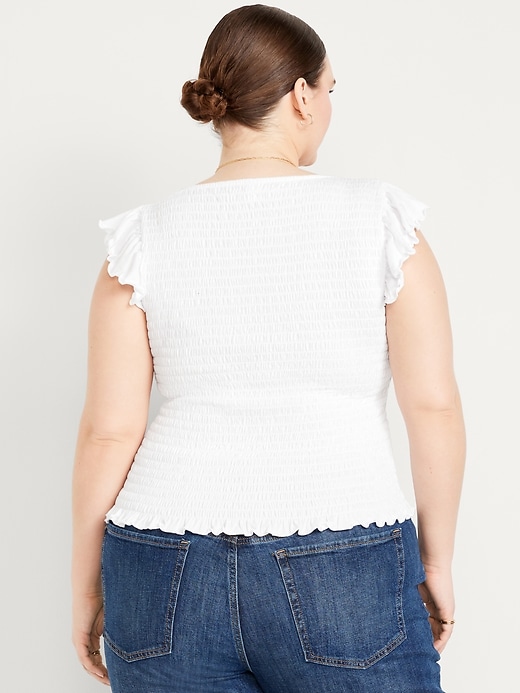 Image number 8 showing, Flutter-Sleeve Smocked Top