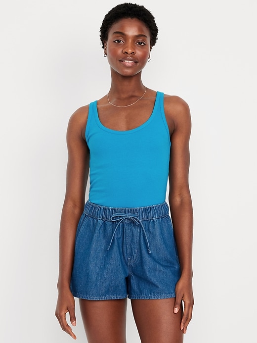 Image number 1 showing, Ribbed Crop Tank Top