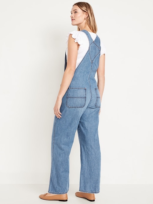 Image number 5 showing, Baggy Wide-Leg Jean Overalls