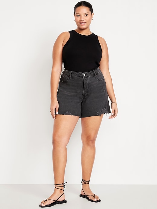 Image number 7 showing, High-Waisted OG Jean Cut-Off Shorts -- 7-inch inseam