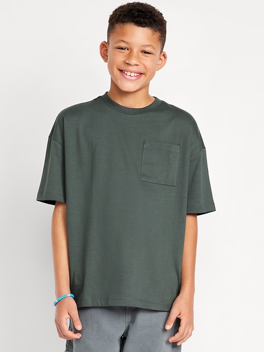 View large product image 1 of 3. Oversized Short-Sleeve Pocket T-Shirt for Boys