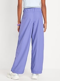 Image number 2 showing, High-Waisted Crinkle Wide-Leg Pants for Girls