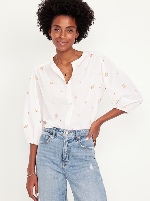 Image number 1 showing, Button-Down Floral Shirt