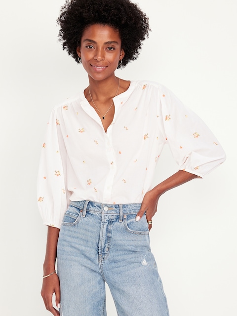 Button-Down Floral Shirt