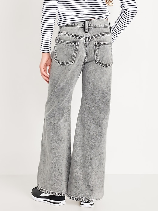 View large product image 2 of 5. High-Waisted Baggy Flare-Leg Jeans for Girls