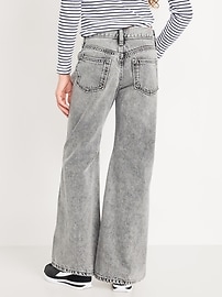 Image number 2 showing, High-Waisted Baggy Flare-Leg Jeans for Girls