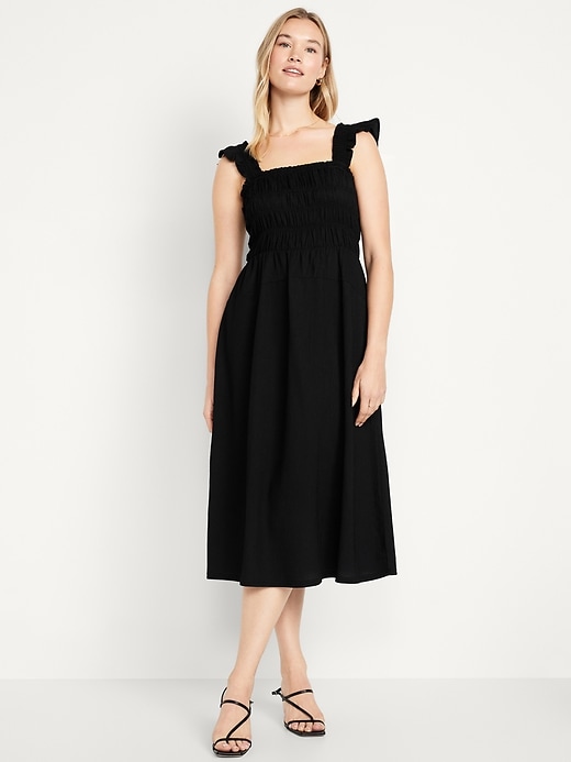 Image number 4 showing, Fit & Flare Smocked Midi Dress