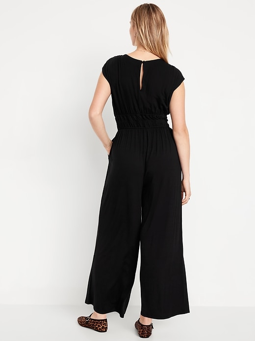 Image number 5 showing, Waist-Defined Wide-Leg Jumpsuit