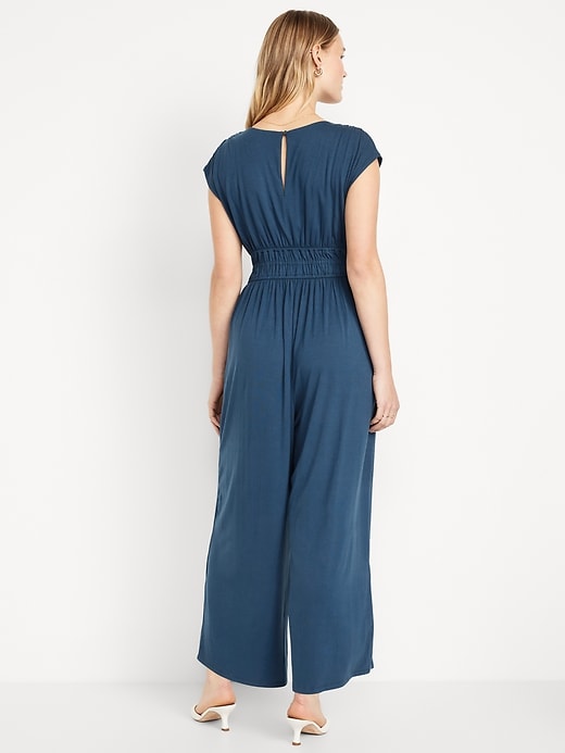 Image number 5 showing, Waist-Defined Wide-Leg Jumpsuit