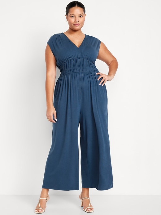 Image number 6 showing, Waist-Defined Wide-Leg Jumpsuit