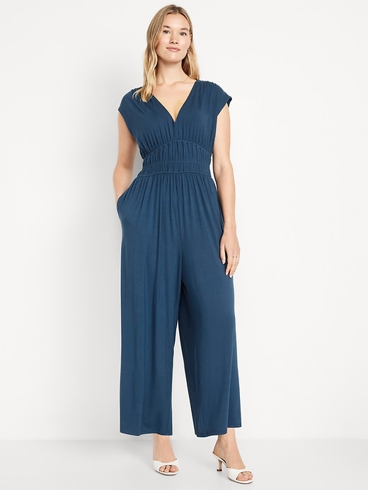 Image number 4 showing, Waist-Defined Wide-Leg Jumpsuit