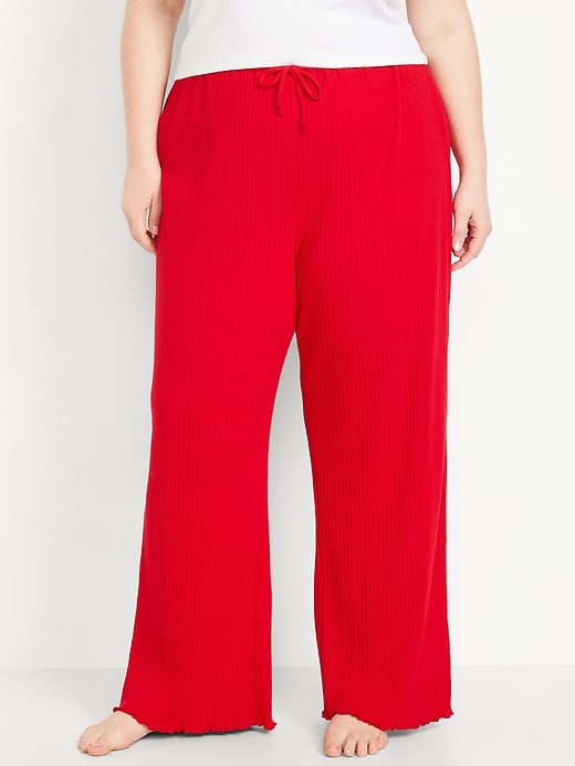 L'image numéro 7 présente Pantalon de pyjama à taille haute