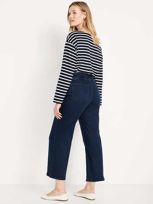 Image number 5 showing, High-Waisted Weekender Pull-On Crop Wide-Leg Jeans