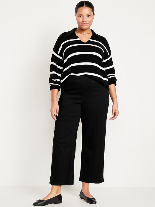 Image number 6 showing, High-Waisted Weekender Pull-On Crop Wide-Leg Jeans