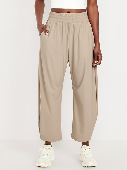 Image number 1 showing, High-Waisted SleekTech Barrel Ankle Pants