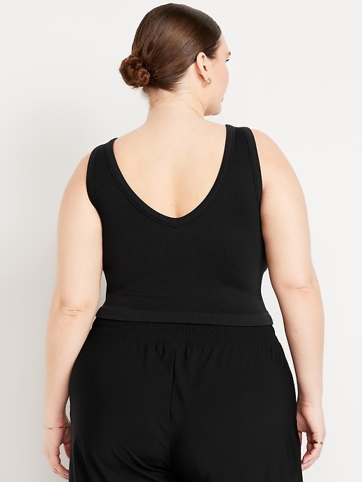 Image number 8 showing, Exhale V-Neck Rib Tank