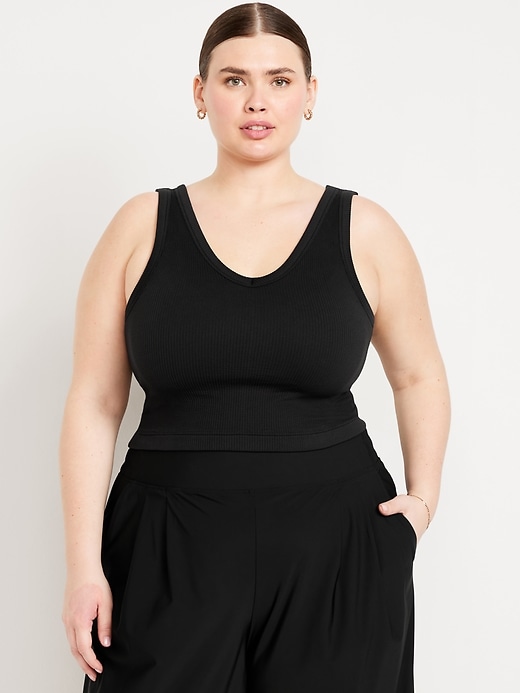 Image number 7 showing, Exhale V-Neck Rib Tank