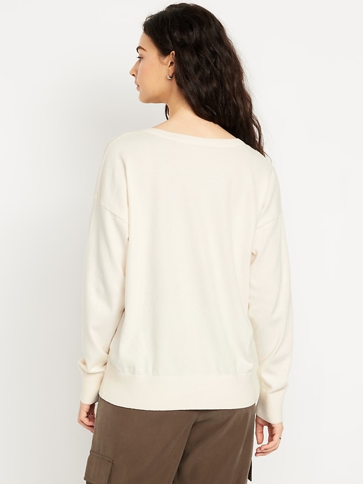 Image number 2 showing, SoSoft Lite Loose V-Neck Sweater