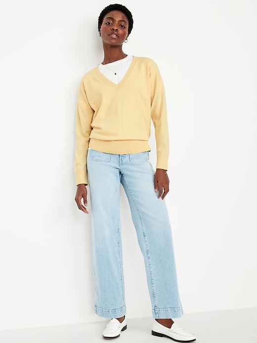 Image number 3 showing, SoSoft Lite Loose V-Neck Sweater