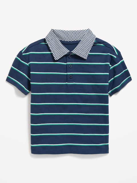 Polo en tricot de jersey à manches courtes pour tout-petit garçon - Multi
