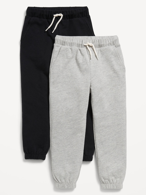 Pantalon de jogging en coton ouaté à ourlet cintré pour tout-petit garçon (paquet de 2)