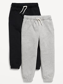 Image number 1 showing, French-Terry Jogger Sweatpants 2-Pack for Toddler Boys