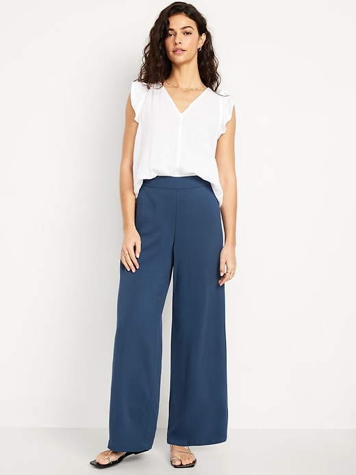 Image number 1 showing, High-Waisted Playa Wide-Leg Pants