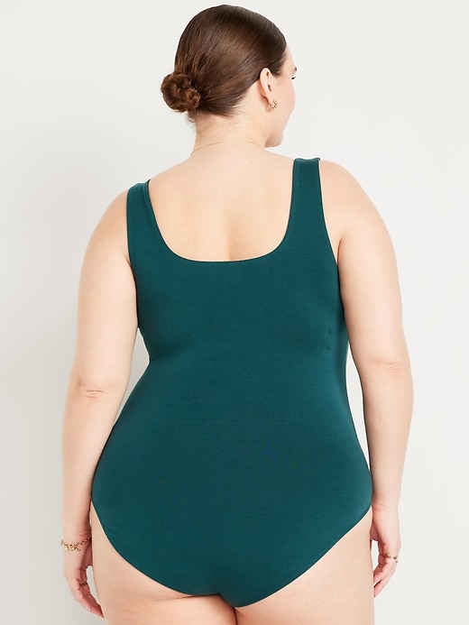 Image number 8 showing, Double-Layer Scoop-Neck Bodysuit