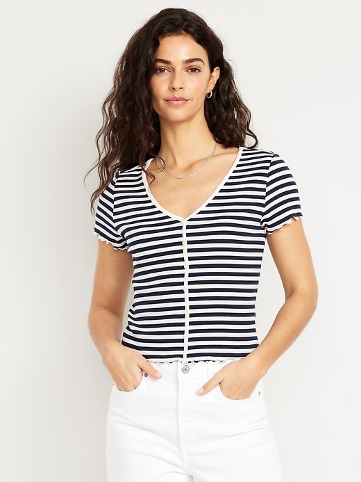 Image number 1 showing, Striped Button-Down Top