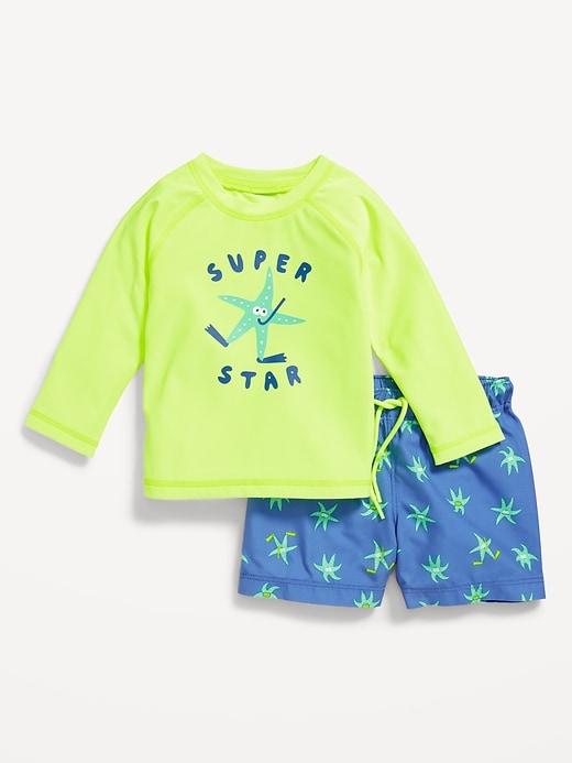 View large product image 1 of 1. Rashguard Swim Top & Trunks for Baby