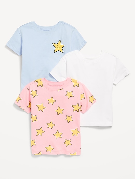 View large product image 1 of 1. Short-Sleeve T-Shirt Variety 3-Pack for Toddler Girls