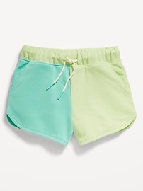 Image number 2 showing, Color-Block Graphic French-Terry Shorts for Toddler Girls