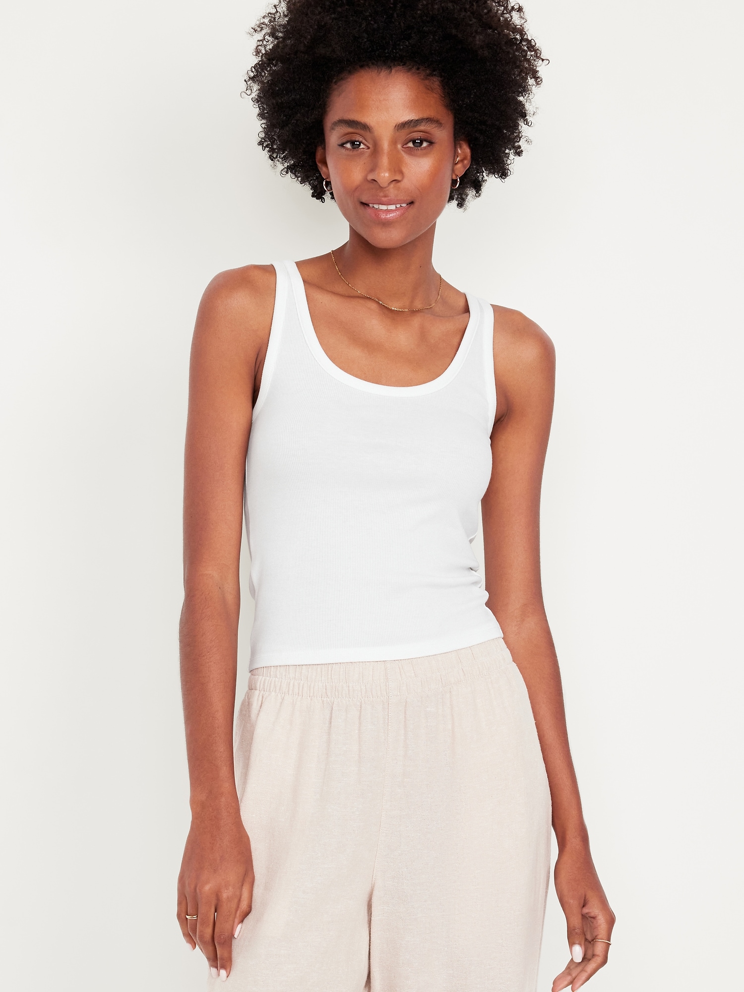 Ribbed Crop Tank Top