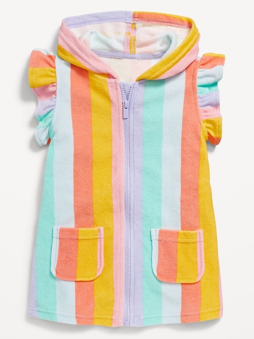 View large product image 1 of 1. Hooded Terry Swim Cover-Up Dress for Toddler Girls