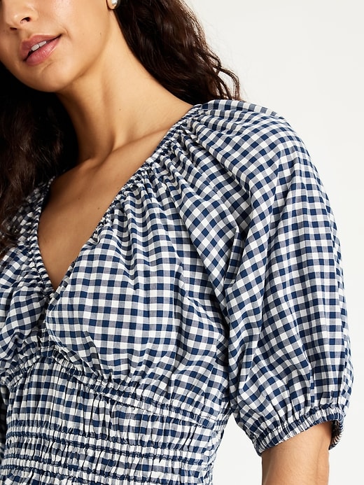 Image number 4 showing, Smocked Gingham Top