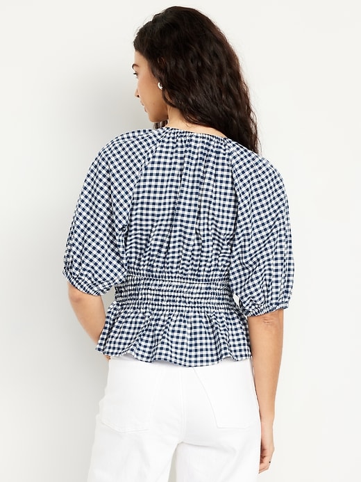 Image number 2 showing, Smocked Gingham Top